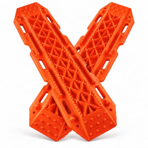 S SUMEX Lot de 2 plaques de débouchage de Sauvetage pour Sable Boue Neige 4 x 4 Tout-Terrain Orange