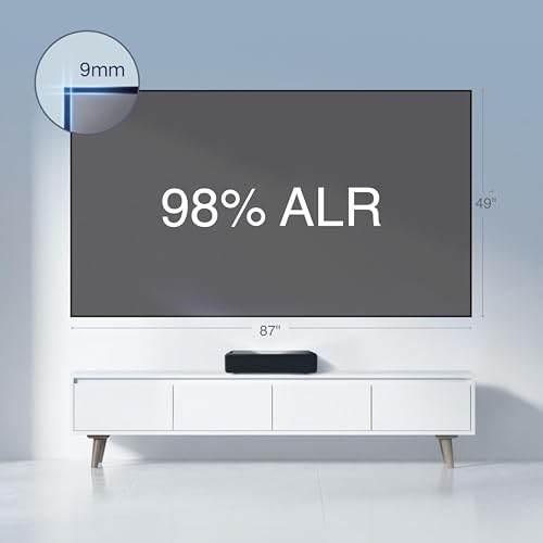 Image of BIG VUE Ultra Short Throw Laser TV Screen, 100-Inch Fresnel, Ambient Light Rejecting (ALR), 1.2 Gain, 4K Ultra HD, Wall-Mount Projection Screen for Ultra Short Throw Projector