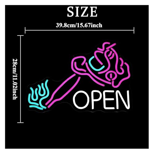 Néon Tattoo Open de salon : enseigne LED réglable pour attirer plus de clients