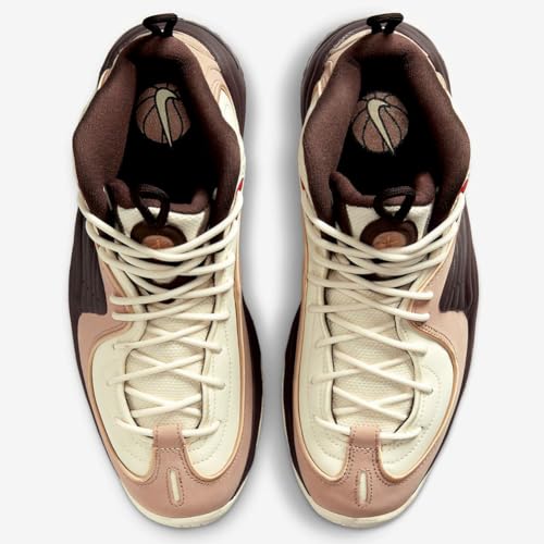 Nike Air Penny 2 Men's Shoes (FB8885-100, Coconut Milk/Hemp/Sesame/Baroque Brown) Size 9.52