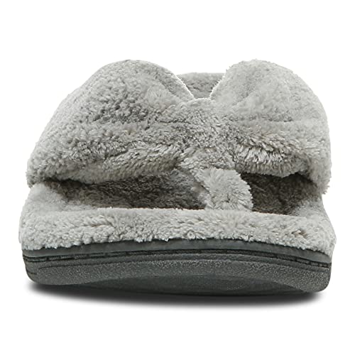 Vionic Indulge Gracie - Women's Toe Post Slipper Light Grey - 9 Medium #TOP4