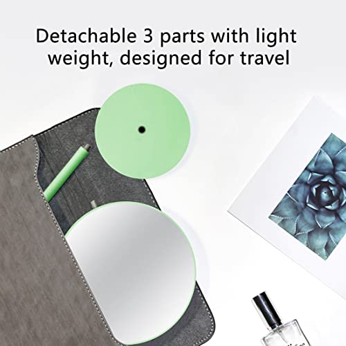 Gurun 6.5" Colorful Tabletop Mirror For Traveling,Double Sided Cute Makeup Mirror With 5X Magnification For Home Bedroom Decorative Girls Gift(5X, Avocado Green) #TOP2