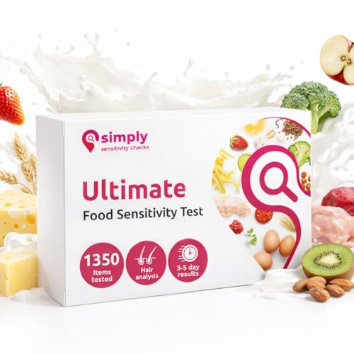 Simply Sensitivity Checks 1350+ Items Food Sensitivity Test Kit for Adults – Foods & Non-Foods, Including Lactose, Gluten, Vitamins, Minerals, Gut Health & More – at-Home Food Intolerance Test Kit