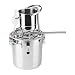 Asixx Alambique Destilación, Destilador Vino, de Acero Inoxidable Y Cobre, con Termómetro, Accesorios para Fermentar Y Destilar Bebidas Alcohólicas(10L)
