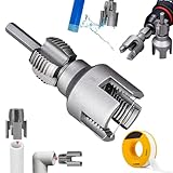 2026 Upgrade Pipe Tapping and Threading Tool, Integrated Internal & External Pipe Threading Tool, Dual-Function Pipe Thread Cutting Tool for 1/2" & 3/4"& 1" PVC/Plastic Pipes (1/2")