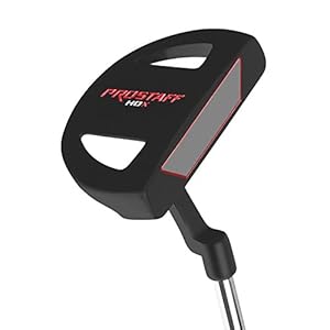 Wilson Prostaff, Putter para hombre (mano derecha), 89 cm de largo (34 pulgadas), Para principiantes y jugadores avanzados, 470 g, Prostaff HDX II Putter, MRH, Plata/Rojo, WGD133200