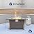 SereneLife Outdoor Propane Gas Fire Pit Table – 50,000 BTU Auto-Ignition Firepit with Glass Wind Guard, Black Tempered Glass Top & Clear Glass Rocks for Garden, Patio, or Backyard