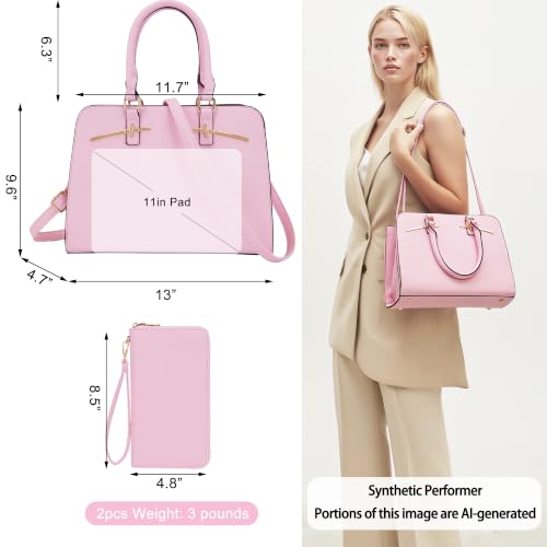 Set 2 Bolsos Mujer Satchel Tote Hobo 3 Compartimentos miniatura 2