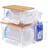 iCASA Trash Bag Dispenser Holder - 3 in 1 Acrylic Plastic Garbage Bag Pantry Organizer, Clear Lar...