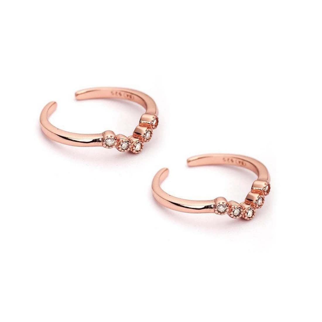 See full amazon price history chart for ZAVYA 925 Sterling Silver Cubic Zircon Rose Gold Plated Toe Ring Pair | Gift for Women | With Certificate & 925 Stamp ZAVYA 925 Sterling Silver Cubic Zircon Rose Gold Plated Toe Ring Pair | Gift for Women | With Certificate & 925 Stamp (B0BT7PR7Y7) Amazon Price History, Amazon Price Tracker