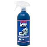 SIPOM ELIMINA ODORI per Auto, Igienizzante e Profumatore per Abitacolo, Climatizzatore, Tappeti, Sedili Spray Deodorante Auto Anti-Odori per Interni 500ml, Made in Italy