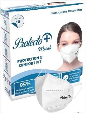 MEDIPOL Protecto Plus N95 / KN95 FFP2 Breathable Face Mask N95 Anti Viral 5 Layer Anti Pollution Protection mask Respiratory Face Mask for men women kids Reusable Washable White Free Size