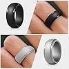 4 Pièces, Anneaux de Mariage en Silicone à La Mode pour Hommes, Bandes de Mariage en Caoutchouc au Design élégant et Respirant, Couleurs Classiques, Confortables et Sans Danger pour Peau, Taille 10# #5