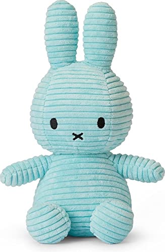 Peluche lapin Miffy velours côtelé bleu pastel 23 cm - Nijntje Miffy