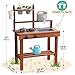ROBOTIME Mud Kitchen for Kids Outdoor, Wooden Kids Kitchen Playset, Outdoor Play Kitchen with Removable Sink, Faucet, Cooking Accessories, Stove, Fun Backyard Outdoor Kitchen for Boys Girls 3+