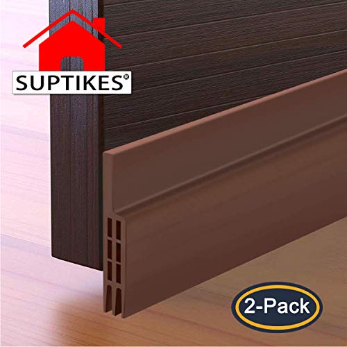 2 Pack Door Draft Stopper Under Door Seal for Exterior/Interior Doors, Door Sweep