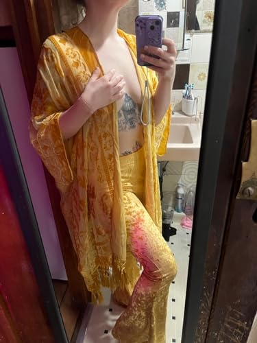 Image of MJ SERECA Women's Casual Long Velvet Kimono