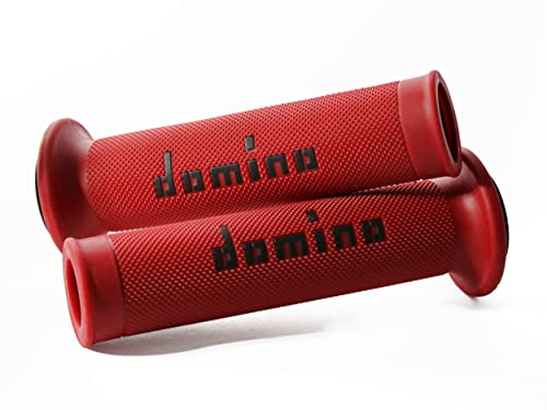 G2 by Domino Moto GP Motorcycle Grips for 7/8 (22mm) Handlebar (Pair) (Red/Black)
