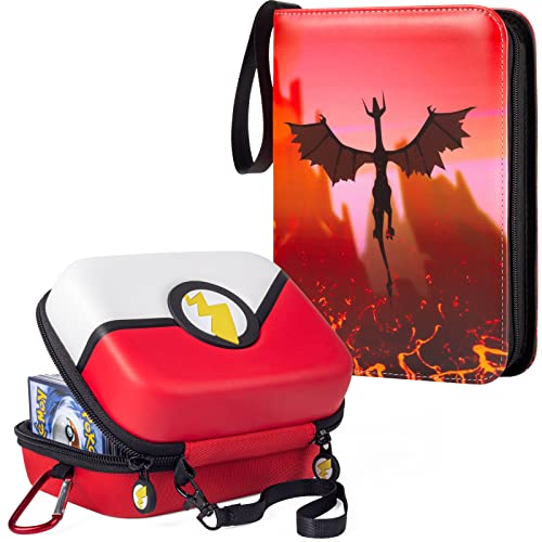 GEAoffice Carrying Case + 4 Pocket Card Binder - Suitable for All Standard Trading Cards, Holding More Than 850 Cards