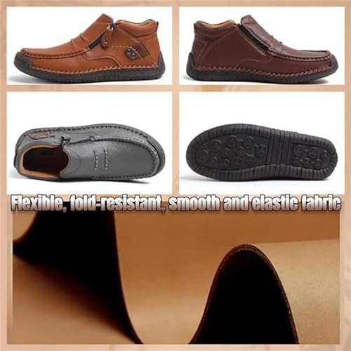 The First Young Shoes Men, Handmade Premium Leather Slip On Driving Boots, for Travel & Outdoor4