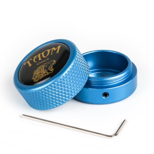 YEUEK TAOM - Porte-Craie de Piscine Rond - Pratique - Accessoire de Billard magnétique - Mini boîte Ronde pour Billard