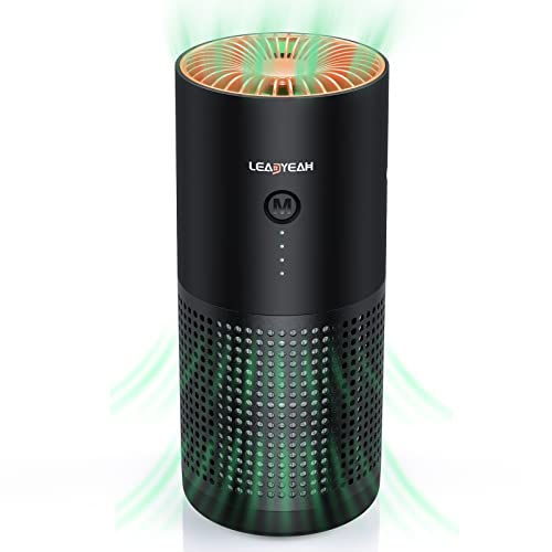 Car Air Purifier with HEPA Filter, Leadyeah Mini Portable Air Purifier for Travel, Small Air Purifier for Bedroom & Office, Desktop Air Purifier Negative-ion Generator Car Air Purifier with HEPA Filter, Leadyeah Mini Portable Air Purifier for Travel, Small Air Purifier for Bedroom & Office, Desktop Air Purifier Negative-ion Generator
