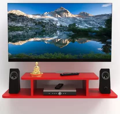 Home wood Set Top Box Stand Wall Mounted TV Cabinets Wall Selves Holds ...
