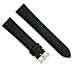 Imagen de diloy Correa de cuero XL para reloj clásico piel vacuno lisa cosida alomada largo especial tallas 10mm 12mm 14mm 16mm 18mm 20mm 22mm 24mm 26mm 28mm 30mm 302EL Negro 22mm