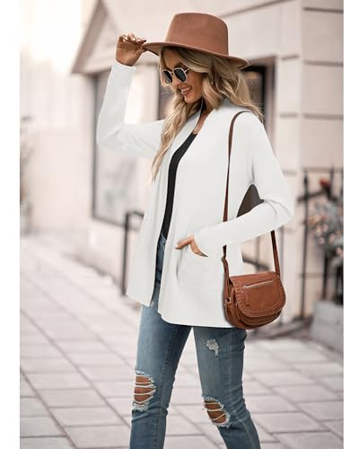 Image of ULTRANICE Cardigan Sweaters Womens Fashion 2025 Spring Lightweight Long Sleeve Casual Tops Clothes Outfits with Pockets