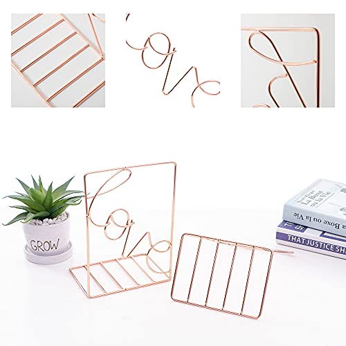 2 Pezzi Fermalibri in Metallo, Fermalibri