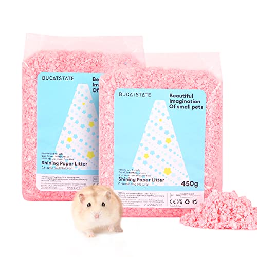 BUCATSTATE Hamster Paper Bedding, 2LBS/900g Dust-Free and Odor Control Paper ...