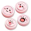 4Pcs Cartoon Thumb Grips Caps, Anti-Slip Silicone Joystick Caps Compatible with Nintendo Switch (Pink)