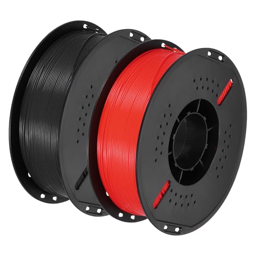 sourcing map PETG 3D Printer Filament, 1.75mm 1KG High Precision Moistureproof Superior Toughness Glossy Filament Black,