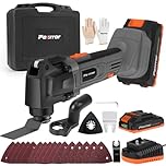 Fexrror Cordless Oscillating Multi Tools, 20V Oscillating Tools with 2000mAh Battery, 6 Variable Speeds, 8000-19000 RPM, Blade Quick-Change, 3.2° Oscillation Angle for Cutting, Sanding, Polishing