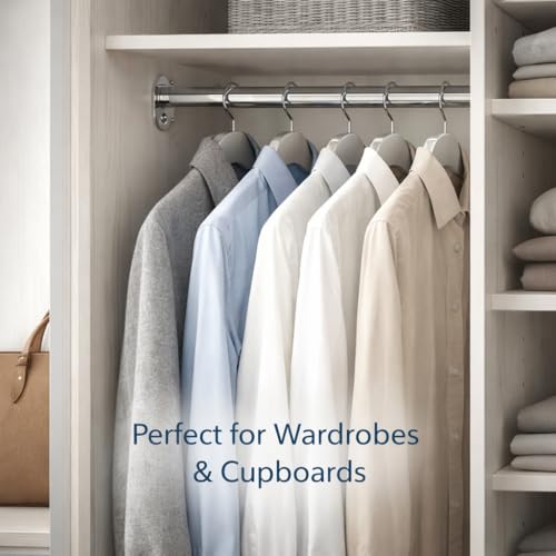 Oval Wardrobe Rail Polished Chrome Hanger Pole Closet, Hanging Rails And Fittings For Clothes (400Mm (0.4M) ~15.7″) - 5