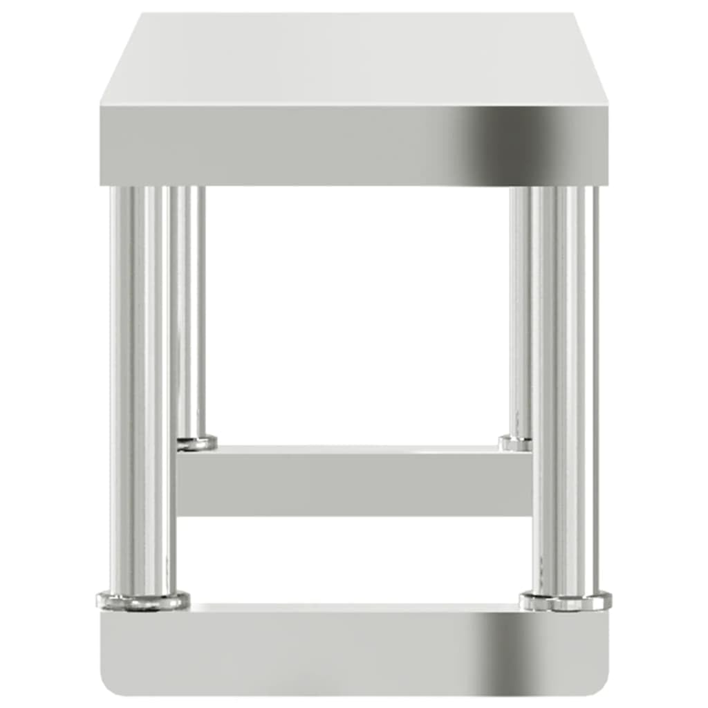 vidaXL Estante sobre Mesa de Trabajo, Accesorio para Banco, Estante para Mesa de Preparación, Accesorio para Cocina Fábrica, Acero Inoxidable