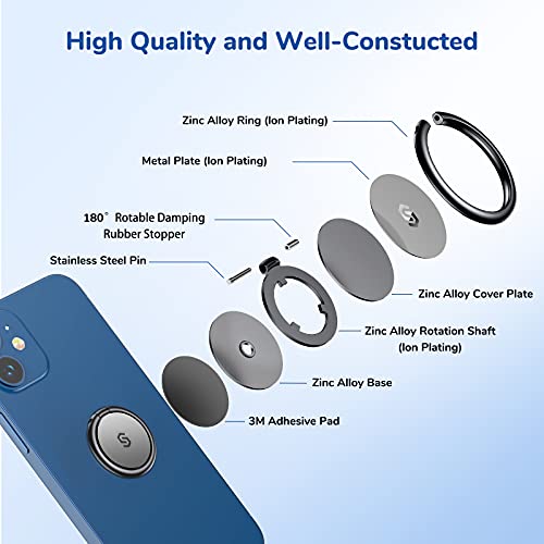 Syncwire Suporte de anel de celular, rotação de 360 graus, suporte universal de anel de dedo com alç