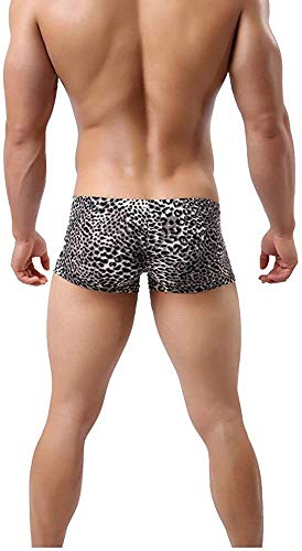Naturemore Men's Leopard-Print Breathable Mesh Underwear Sexy Buttocks Sexy Low-Rise Briefs4
