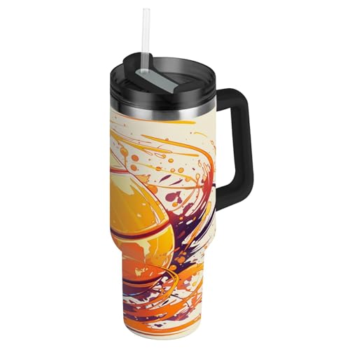 Niedlicher Sport Basketball Trinkflasche Wasserflasche mit Strohhalm für Sport, Thermosflasche BPA-frei Isolierflasche Edelstahl für Kinder Wandern Schule