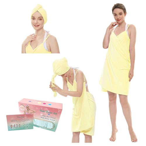 Juego de toallas y gorras de baño absorbentes de microfibra para el secado rápido del cabello 2