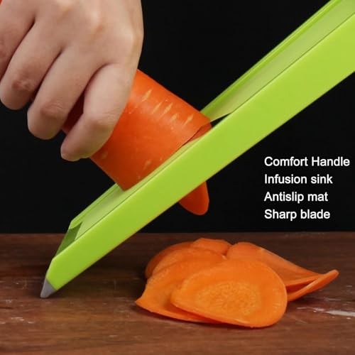 CVNRCLP Manual Vegetable Slicer - Handheld Kitchen Cutter for Potatoes, French Fries, and Vegetable Chips,Cabbage Shredder, - Image 8
