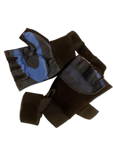 Image of Body Smith Unisex Blue Gym Gloves with Wrist Suppor