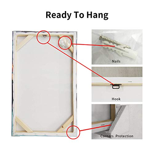 Hardy Gallery Seascape Artwork Wave Picture Painting: Ocean Storm Photographic Art Print On Canvas For Wall(26”X16”X3Pcs) #TOP6