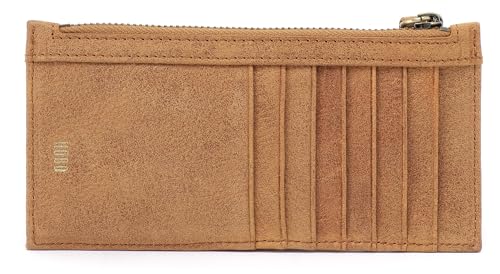 Image of HOBO Women's Carte Leather Card Case Wallet, Whiskey, One Size
