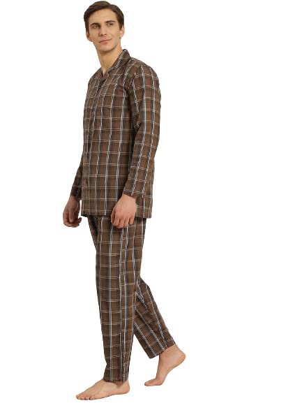 Image of SOJANYA (Since 1958 Men's Cotton Checked Nightsuit Set
