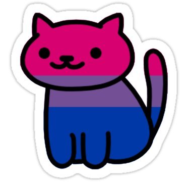 Chili Print Neko Pride: Bisexual - Sticker Graphic Bumper Window Sicker Decal - Gay Pride Sticker