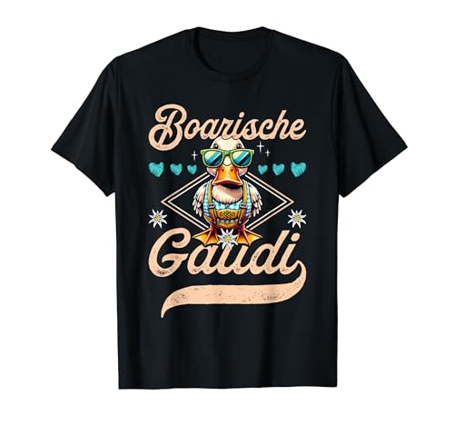 Boarische Gaudi Dirndl Ersatz Ente Trachtenshirt Lausbua T-Shirt