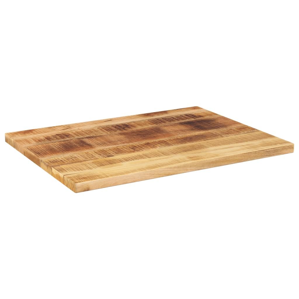 vidaXL Tischplatte, Holzplatte für Esstisch Couchtisch, Massivholzplatte Rustikales Design, Ersatztischplatte, 80x60x2,5cm Rechteckig Raues Massivholz Mango