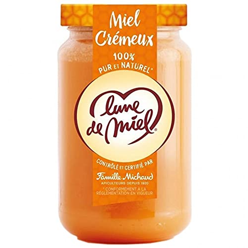 Luna de miel 100% pura y natural miel cremosa 375 g (lote de 4)