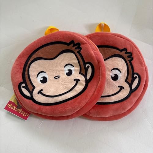 おさるのジョージ プラチナムザッカぽってりフェイスリュック レッド 2個